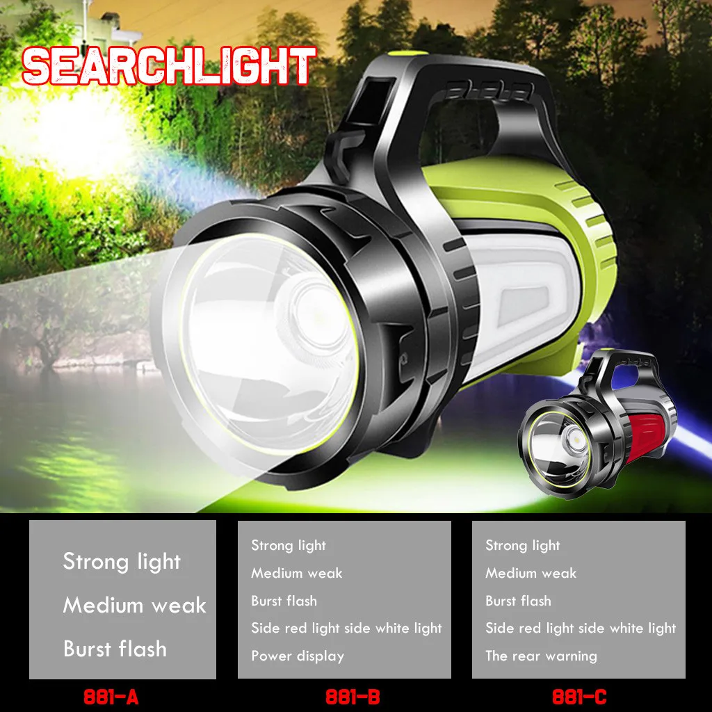 

LED Flashlight USB Rechargeable Searchlight Flashlight Camping Lanterna Led онаѬ свеодиоднй SонаѬик Usb